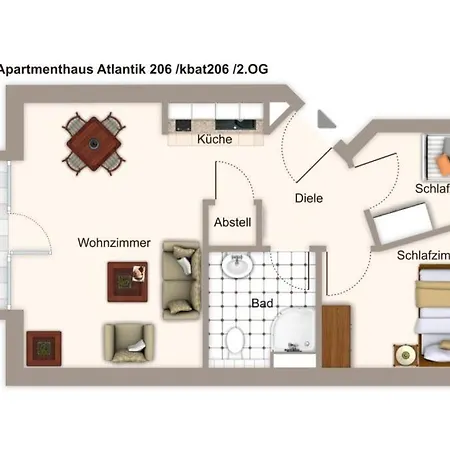 公寓 Apartmenthaus Atlantik Apartmenthaus Atlantik 206 *